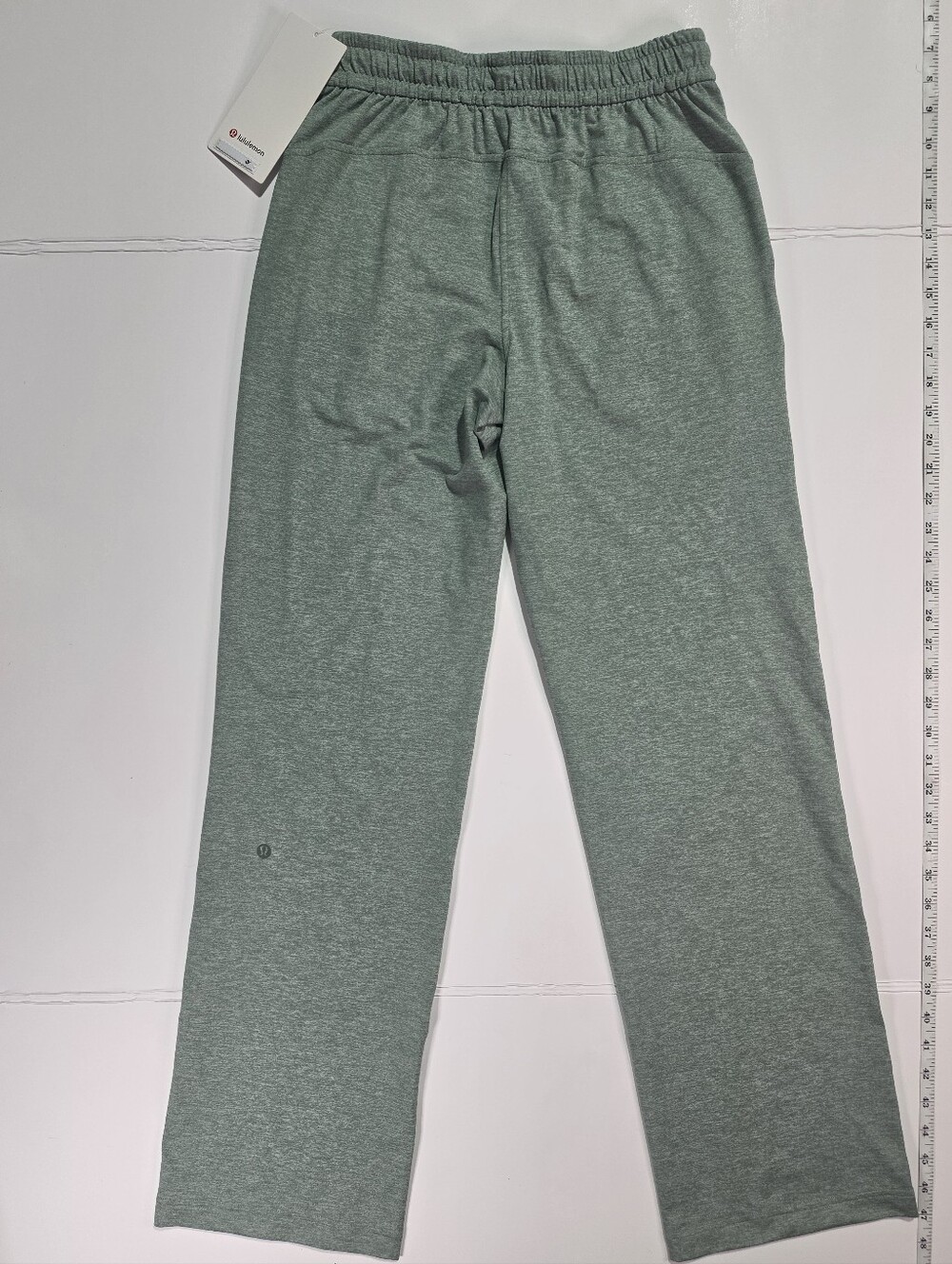 Lululemon Straight-Leg Mid-Rise Pant Regular Heathered Grey Eucalyptus 4 NWT - Picture 2 of 6